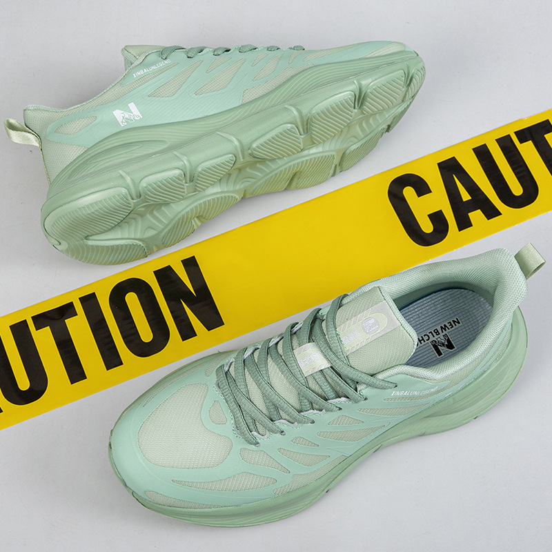 Primavera y verano zapatos para hombres y mujeres, zapatos transpirables, zapatos de trotar elásticos antideslizantes y amortiguadores, zapatos de correr casuales de malla