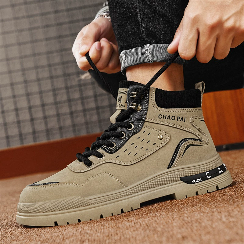 Мужские ботинки в стиле Martens, демисезонные, английский стиль, размеры 39–44