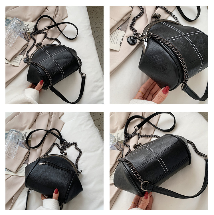 New Solid Color Simple Shell Bag Large Capacity Handheld Zero Wallet Fashion Chain Diagonal Cross Shoulder Phone Bag_voghion.com
