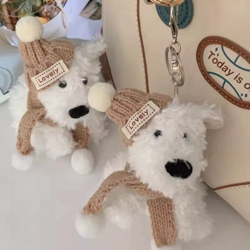 Симпатичные плюшевые собаки ins ветер мини-западное нагорье подвеска брелок кукла подвеска школьная сумка украшения
