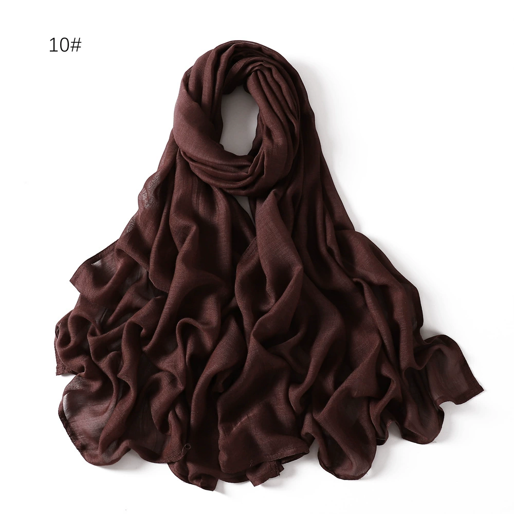 Хорошее ощущение пар rayon однотонный широкий край х/б хлопок лен однотонная малазийская хлопковая длинная косынка головной убор хиджаба