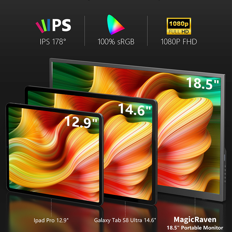 18.5inch Portable Monitor High-Definition 100Hz Laptop Ps5 Switch Extended Portable Screen
