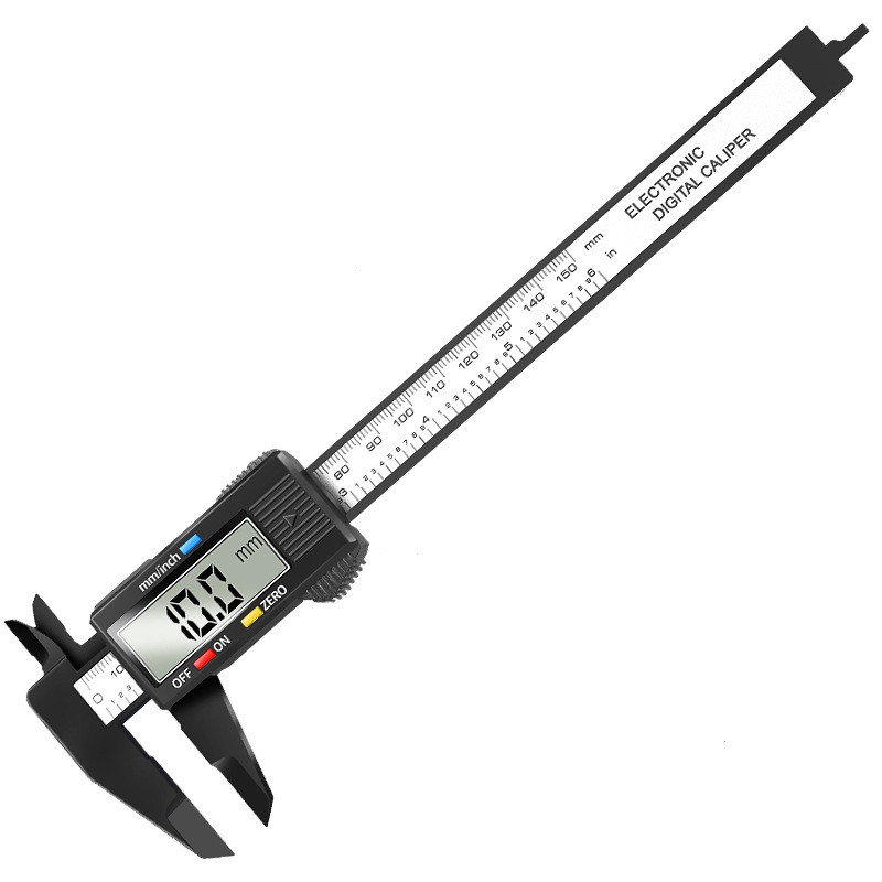 塑料游标卡尺电子数显卡尺0-150-100mm文玩碳纤维卡尺迷 你珠宝尺