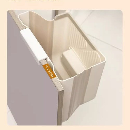 Wholesale Plastic Wall-Mounted Foldable Multifunctional Household Large Kitchen Waste Bin Kitchen Cabinet Door Storage Rack