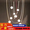 Scandinavian creative line design minimalistic ceiling lamp for living room, bar decorations