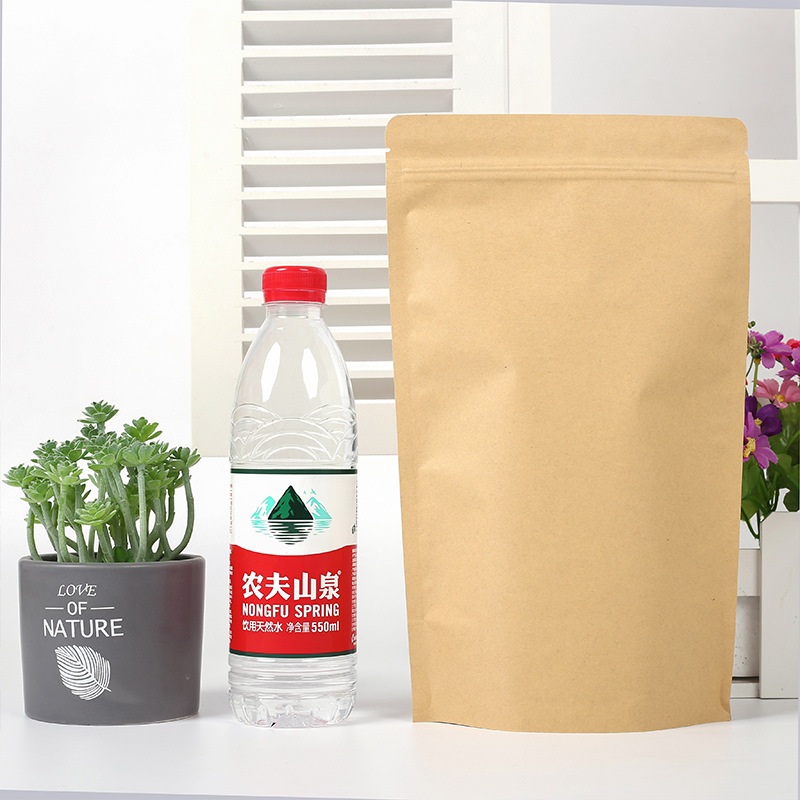 Manufacturer's kraft paper self-sealing bag, inner aluminum food plastic packaging sealing bag printing 