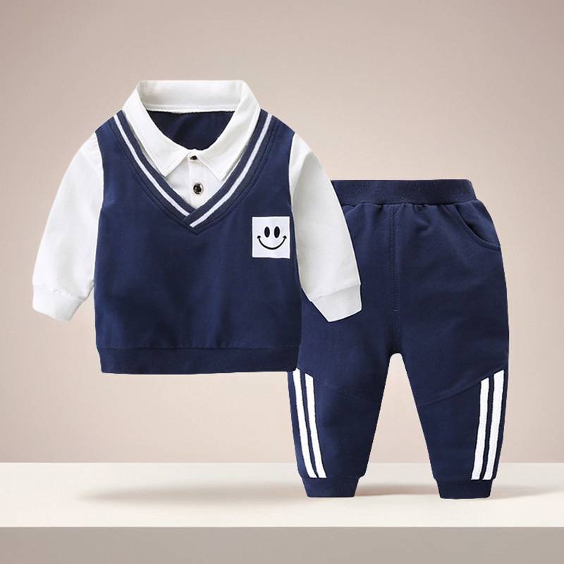 男童春装套装新款洋气-岁春秋装宝宝衣服春季长袖幼儿园服