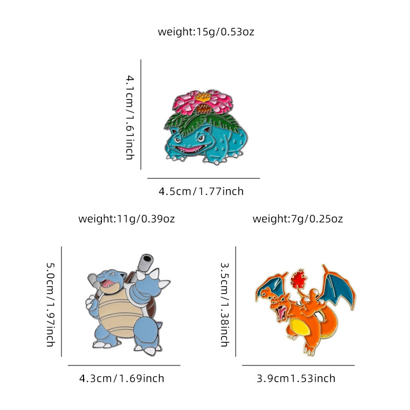 Креативная японская аниме-карикатура Pokémon брошь Pokémon Покебол Pikachu Charizard металлическая значок