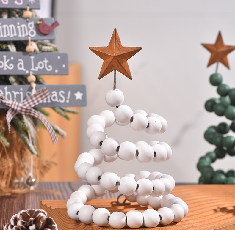 418g Weight Ornaments Event & Party Supplies Christmas Cute Christmas Tree Star Wood Iron Party Festival Ornaments