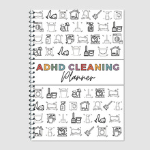 跨境专供ADHD CLEANIN家庭清洁时间表年度清洁计划清单手账线圈本