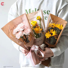 Happy Every Day Multiple Bags of Fresh Flowers Bouquet Packaging Kraft Paper Handmade Rose Bouquet Flower Paper DIY Floral Art Use