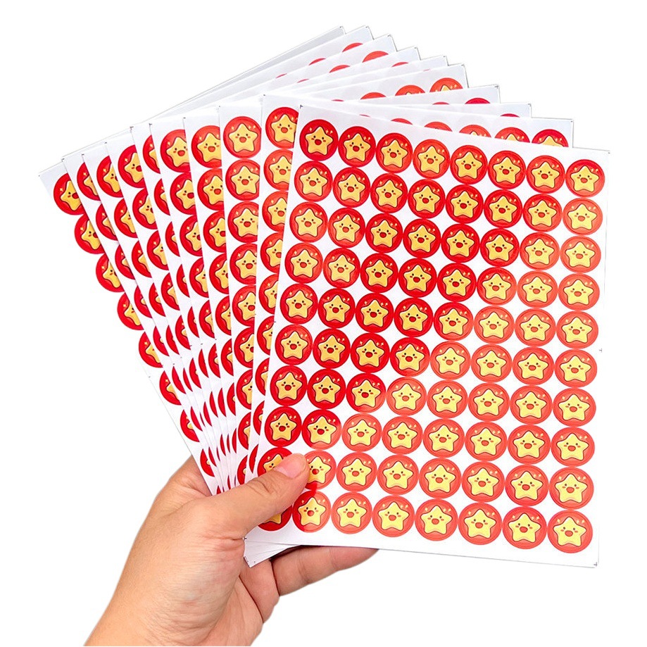 Pegatinas de recompensa para niños pegatinas de alabanza puntos de kindergarten de la escuela primaria pegatinas pequeñas autoadhesivas mesa de autodisciplina pequeña flor roja