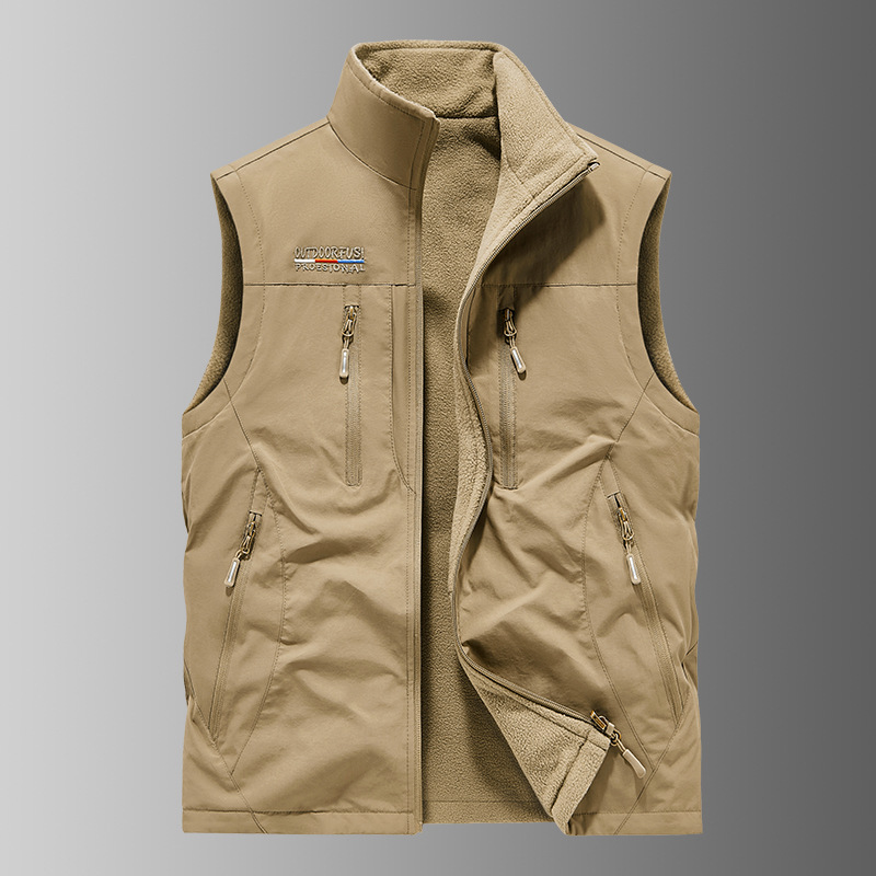 Nuevo chaleco al aire libre transfronterizo hombre multibolsillo chaleco de herramientas de mediana edad suelta chaleco de ocio chaleco 3908