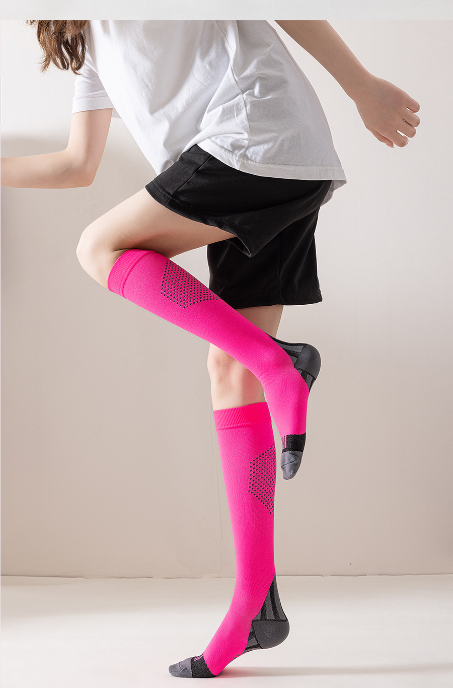 Unisex Sports Color Block Nylon Spandex Jacquard Socks display picture 2