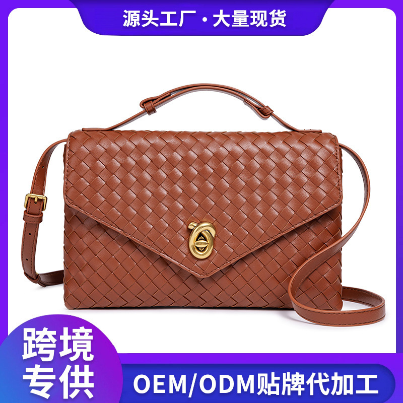 2026 Spring/Summer New Cross-Border Bags Niche Design Women's Bags Factory Direct Wholesale Bv Woven Clutch Evening Bag