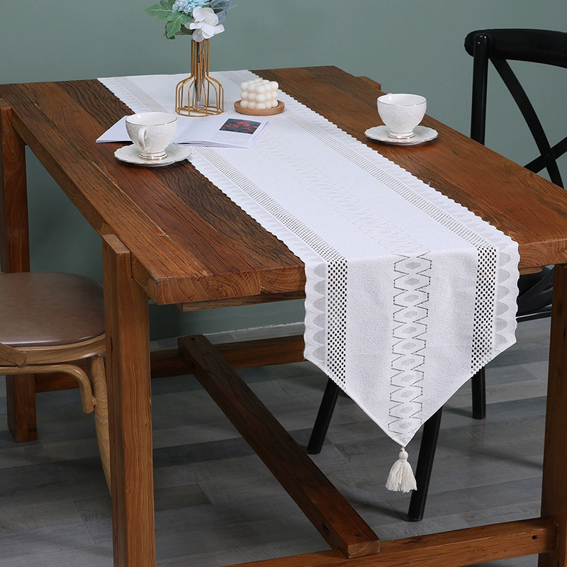 Фrench lace table flag minimalist INS retro long dining table flag coffee table shoe cabinet dust covered cloth wholesale