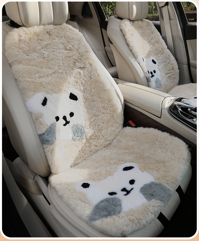Wholesale Winter Warm Plush Car Seat Cushion Wool Thickened Encrypted Three-Piece Set Single Piece Office Seat Cover Cushion Generation