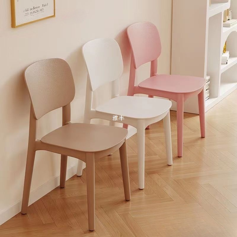 Plastic Chair for Home Use, Thickened Dining Room Table Dining Chair, Comfortable for Long Sitting, Commercial Modern Simple Stool with Backrest, Nordic Style