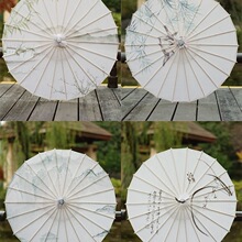 古风油纸伞水墨淡雅绸布伞中国风装饰伞汉服拍照古典舞蹈伞道具伞