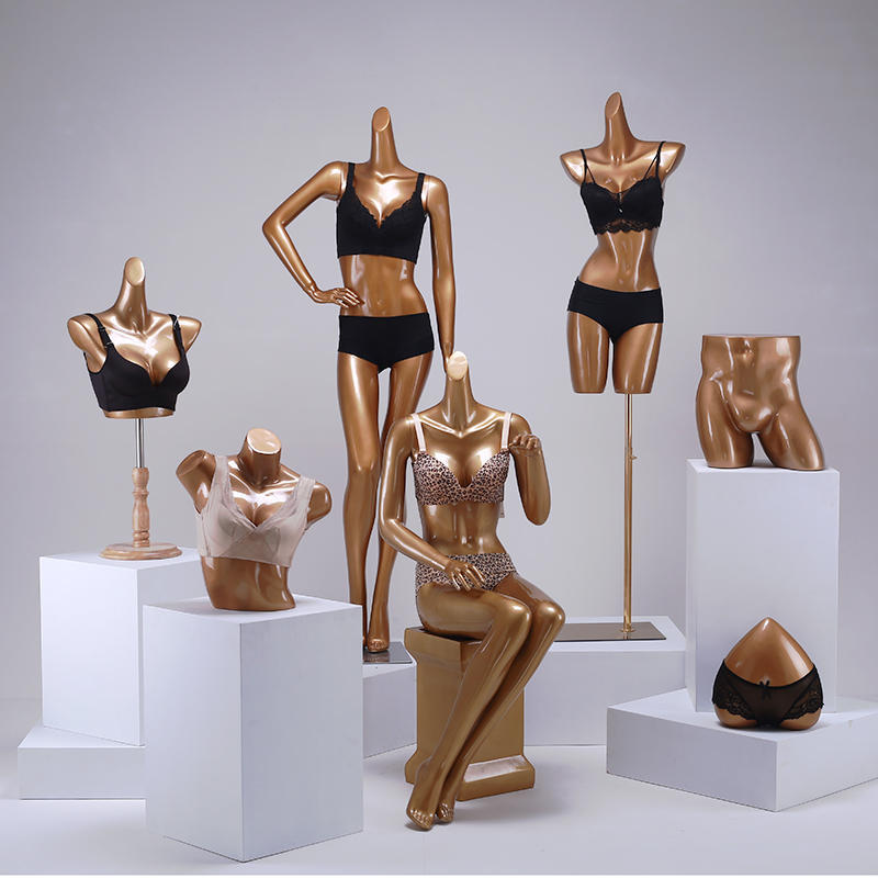 Modelo accesorios ropa interior femenina modelo maniquí ventana de exhibición accesorios trajes de baño reunidos sujetadores de busto marco de modelo