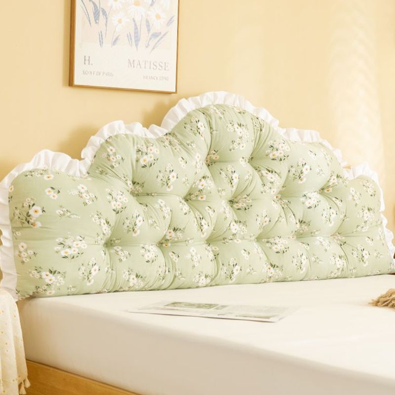 Ins-Style Headboard Cushion, Soft Padded Bed Pillow, Extra-Large Bed Backrest Cushion, Heightened Anti-Collision Bed Backrest Pad, No Need to Disassemble and Wash, with Straps, Factory Direct