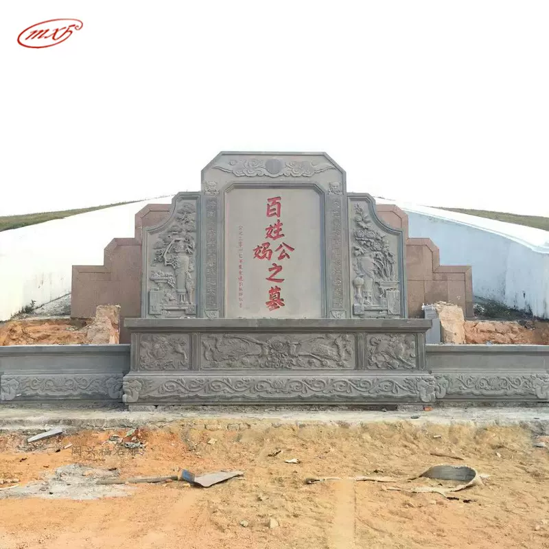 石雕厂家墓碑加工 石碑公墓陵园组合碑农村土葬单碑花岗岩墓石碑