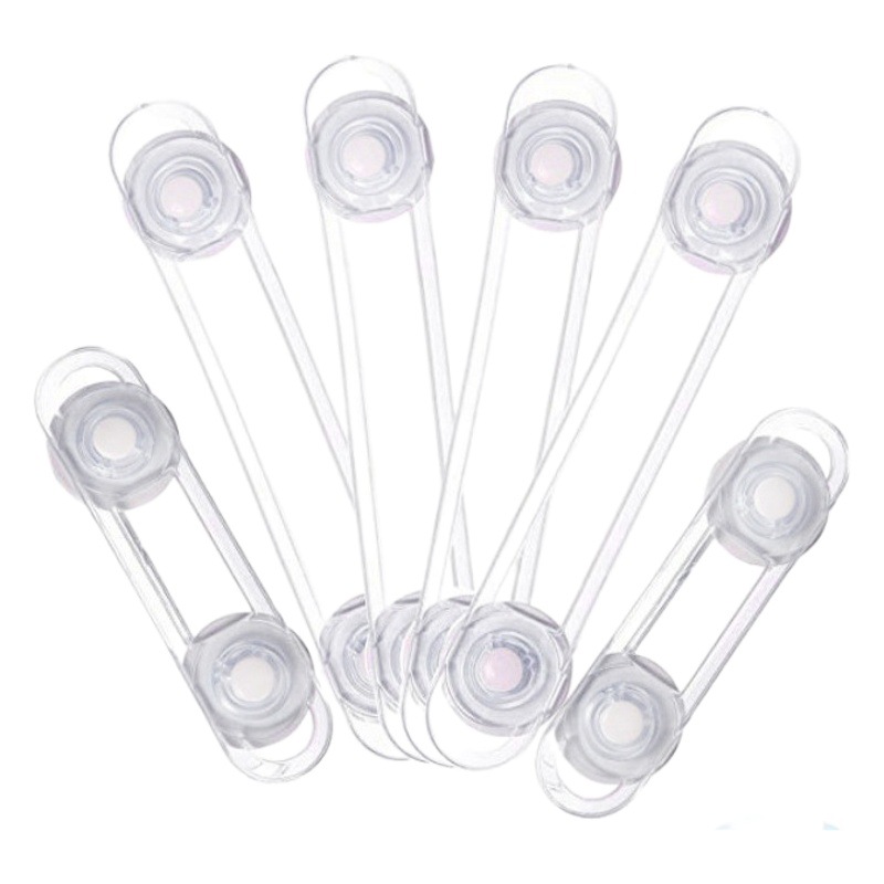 Cross-Border Exclusive Supply of Transparent Long Lock Baby Drawer Locks, Child Anti-Pinch Transparent Anti-Opening Soft Strap Protection