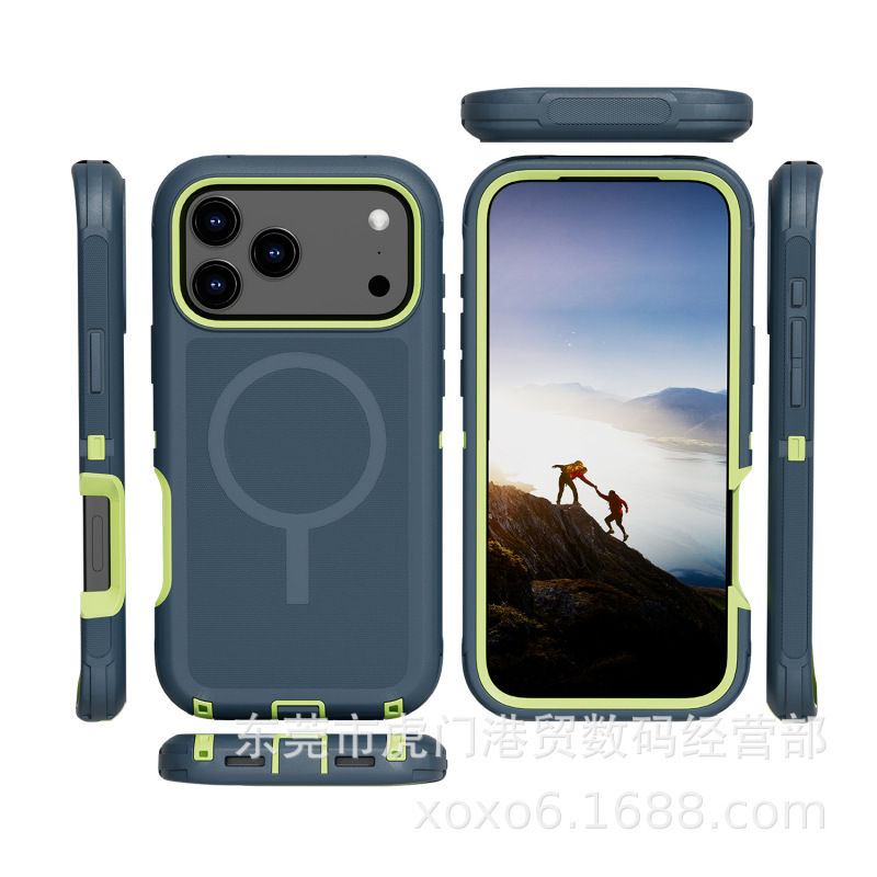 iPhone17 ProMax 3 磁気電話ケース Apple 17 Defender Defender 保護ケースに適しています。|undefined