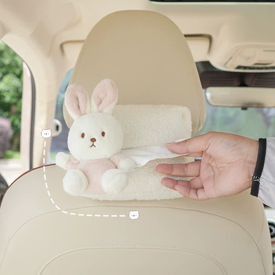 Car tissue box lambswool: Car tissue box/set
