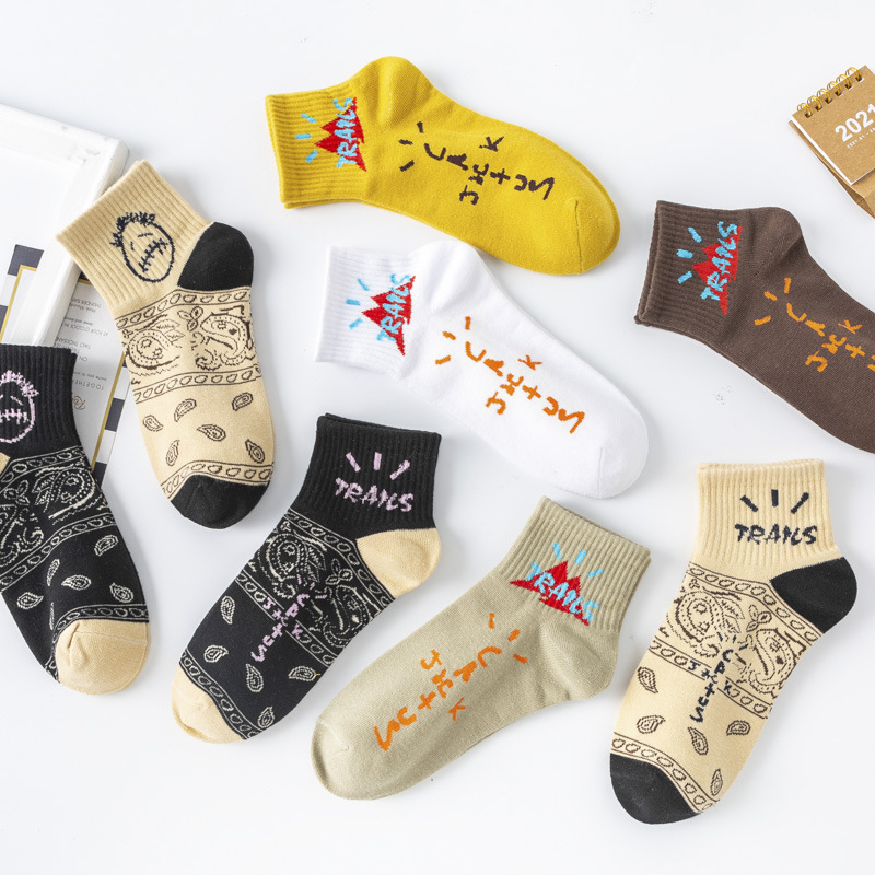 Sneakers Aj Barb Grimace Dunksb Factory Brand Aj6 Cashew Flower Socks Short Socks Men's and Women's Sports Trendy Socks