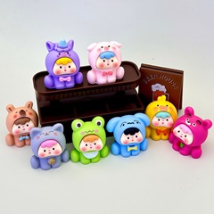感触ペイント動物子供かわいい diy ジュエリーアクセサリー樹脂ブラインドバッグキーホルダーペンダントデスクトップ車の装飾品