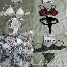 shein情趣内衣杂款分体两件套诱惑蕾丝睡衣夏欧美性感纯欲连体衣