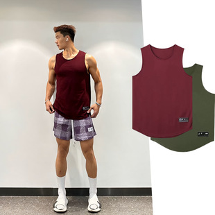 Sports Vest Men's Elastic Training Clothes Brothers Breathable Sports Top Sleeveless T-shirt Fitness Men's New Quick-drying