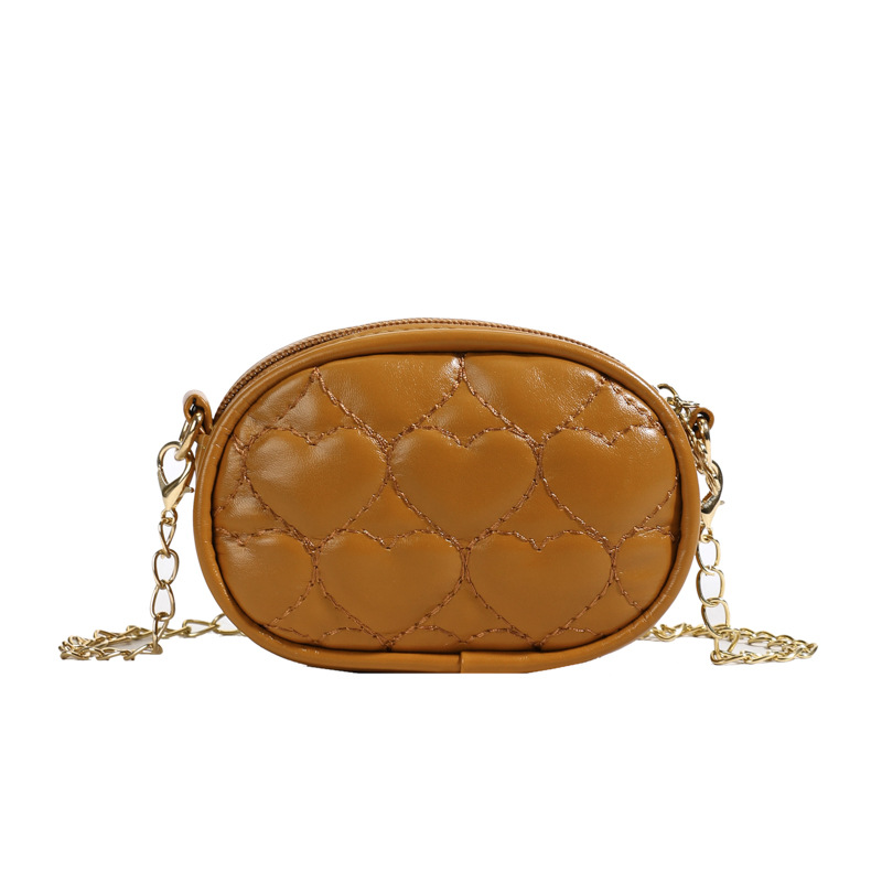 Dolce amor niña bolso de hombro bordado de moda, bolso de cadena para hombres y mujeres, bolso de cambio mini para niños