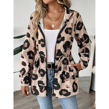 E 76554 Leopard Zip Hooded Jacket ����������ñ�п˿羳��