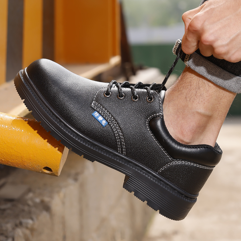 牛皮防水防静电鞋电子厂秋季男款无尘车间采购加油站无尘鞋批发