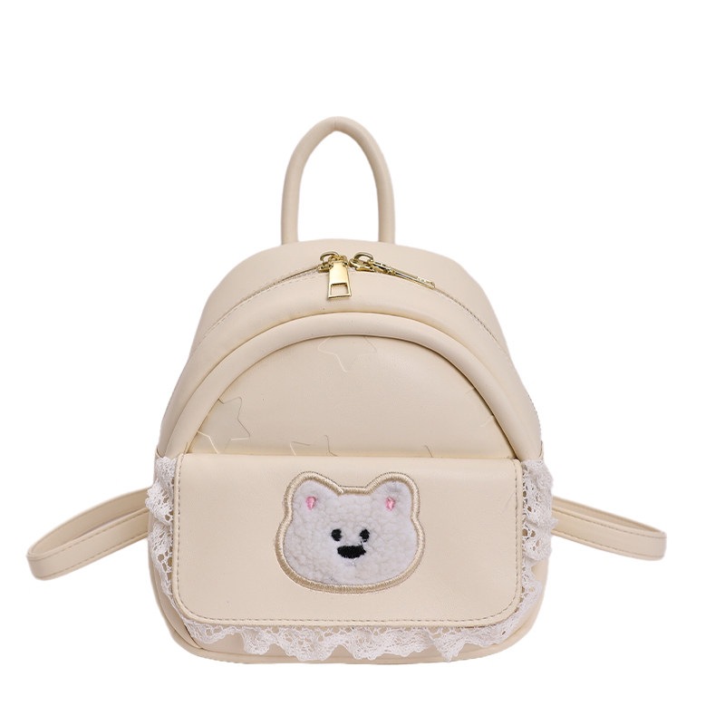 Mujeres nuevas estilos de dibujos animados simples estudiantes 2026 verano universal mochila ligera oso mochila encantador viaje coreano