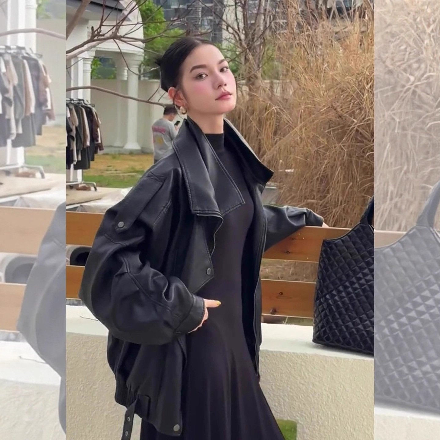 European Retro Leather Jacket for Women 2025 Early Autumn New Design Pu Jacket Motorcycle Jacket Top