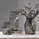 简约北欧欧式几何玻璃花瓶样板间轻奢摆件创意家居软装饰品花艺