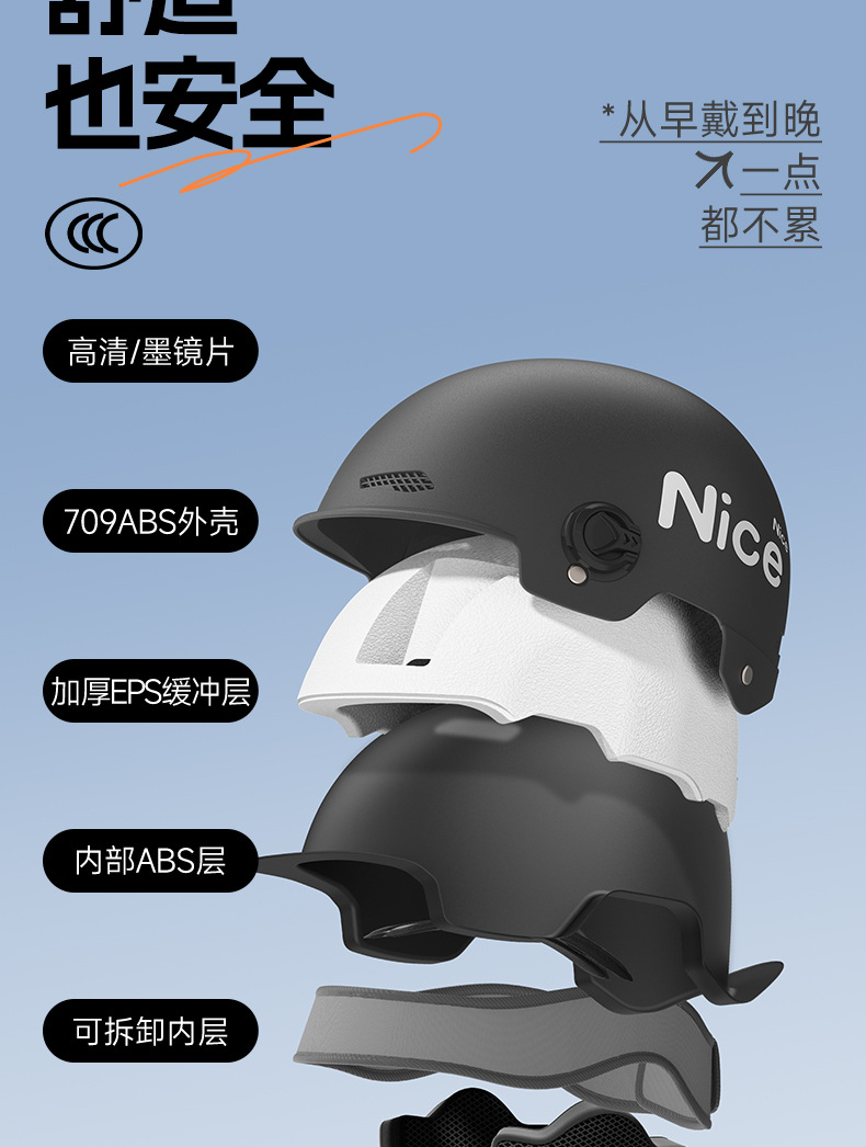 Universal Electric Vehicle Sunscreen Helmet Summer Motorcycle Helmet