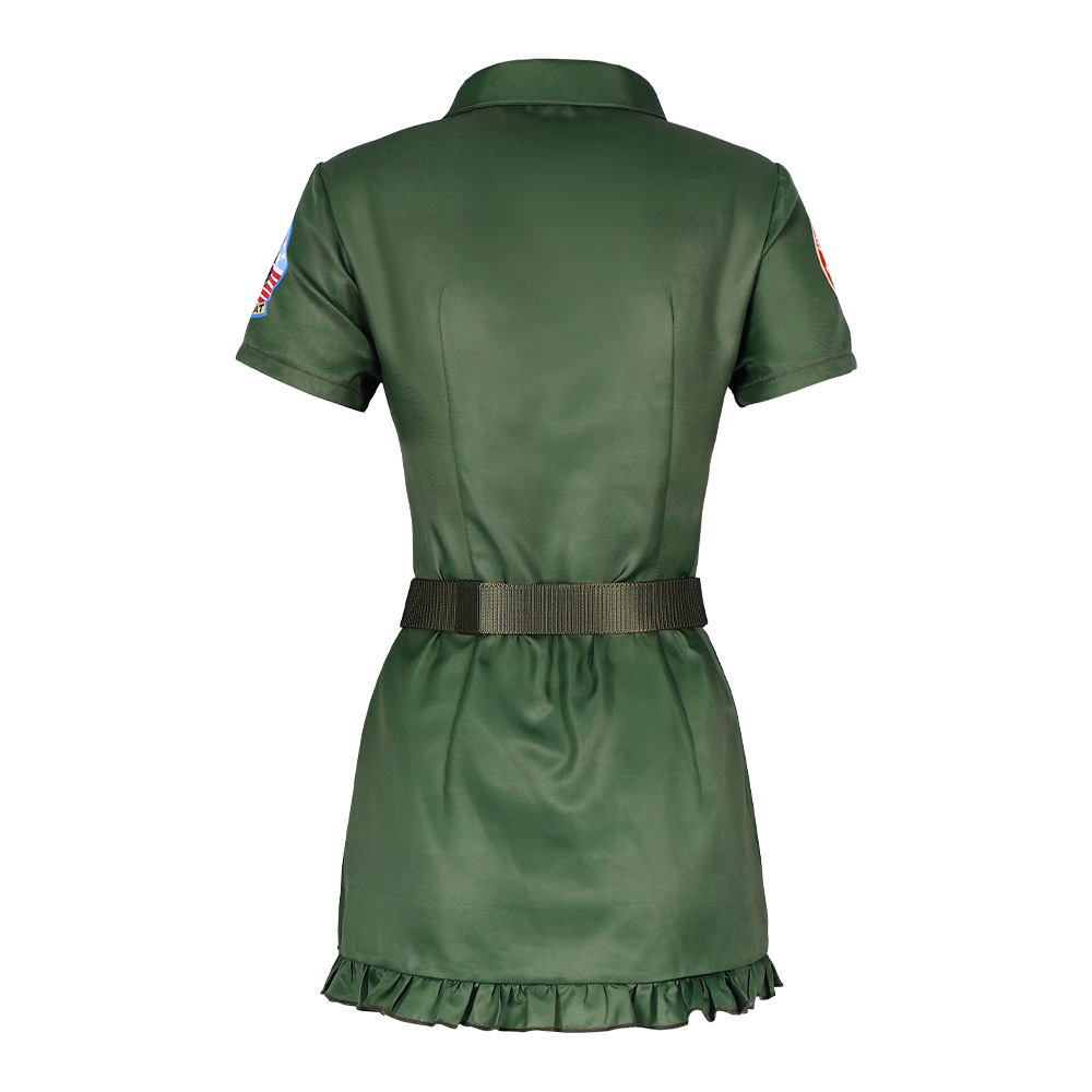 Disfraces de Halloween verde militar Top Gun cos ropa mono para adultos y niños ropa para el escenario ropa transfronteriza al por mayor
