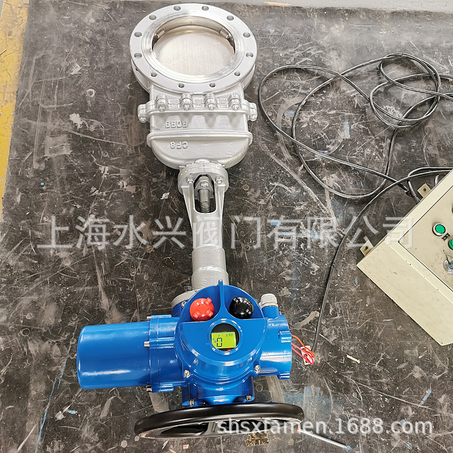 DMZ973W-16P智能调节型电动暗板式不锈钢刀闸阀 DC4-20mA输入输出