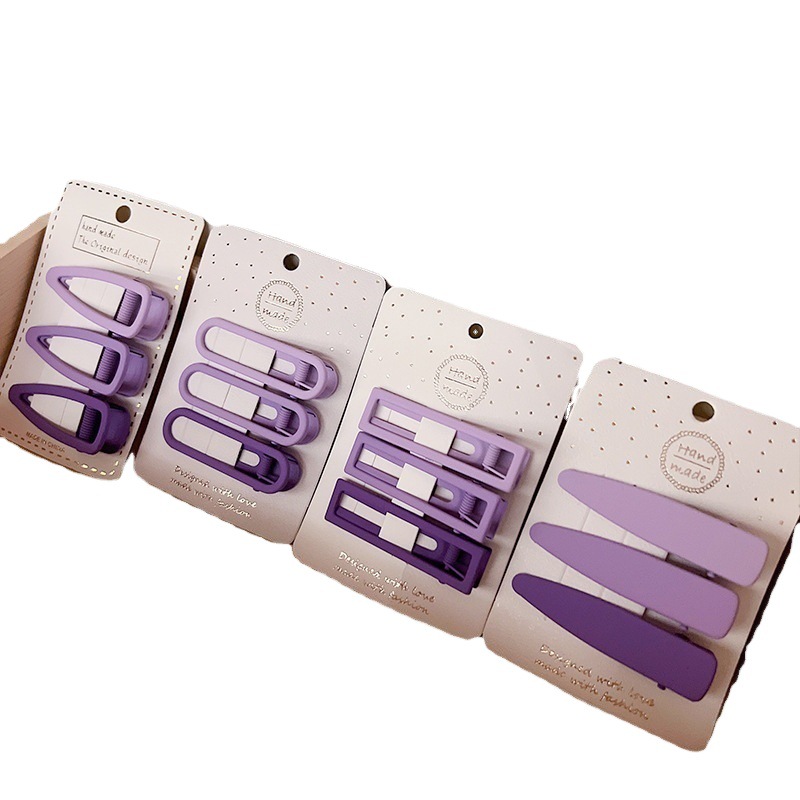 Nuevo clip helado de horquilla azul púrpura de niña horquilla rota clip BB de color degradado de estrella de cinco puntas de niña