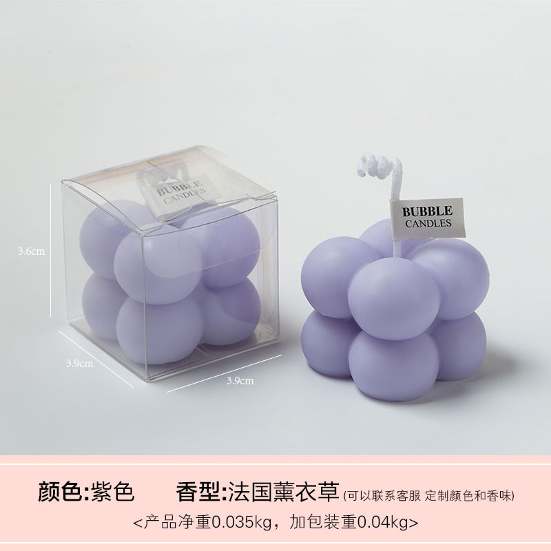 Cubo de Rubik Velas de aromaterapia de alto nivel Regalo de cumpleaños Estilo hecho a mano Fragancia linda Velas pequeñas Regalo de mano