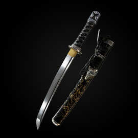 外贸回货金属户外短刀日本刀胁差1095钢锻打小刀龙泉批发未开刃