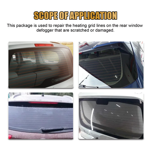 Rayhong Rear Window Defogging Repair Kit Rear Window Heater Defroster Repair Kit Grille Wire Repair Kit