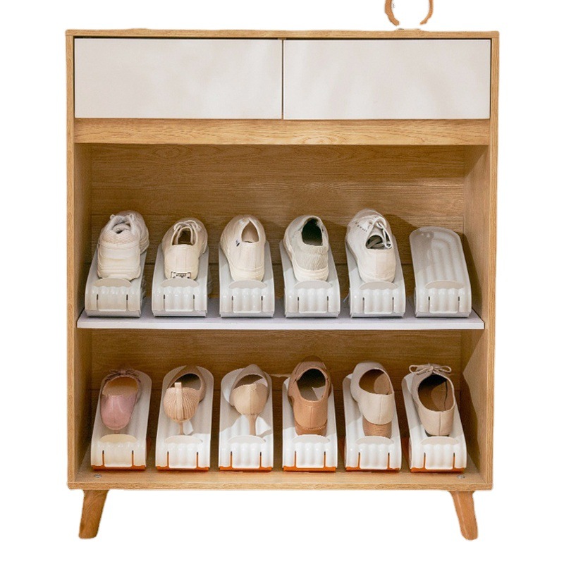 Almacenamiento de zapatos que ahorra espacio artefacto caja de zapatos caja de almacenamiento gabinete de zapatos transparente caja de zapatos de almacenamiento de partición en capas estante de zapatos plegable