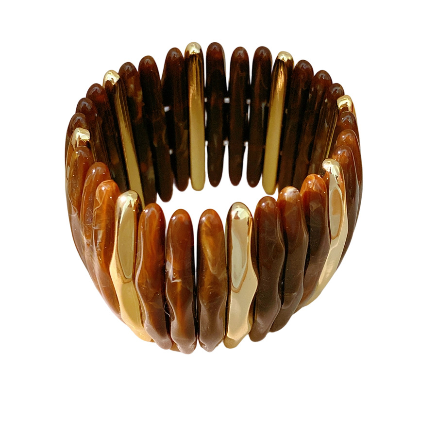 Pulsera acrílica de cuerda elástica teñida de acrílico ligera de lujo nicho pulsera de alta sensación de estilo europeo y americano temperamento de personalidad joyería image 6