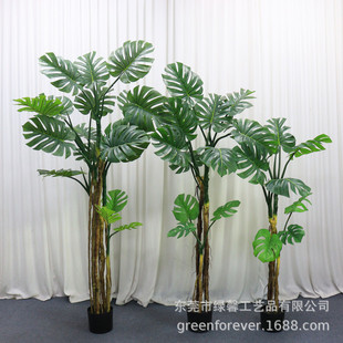 Nordic INS simulation plant simulation turtle leaf bamboo pot fake green plant Nordic turtle back floor home decoration