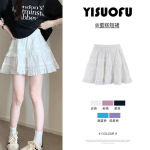 芭蕾风白色蓬蓬裙半身裙女装夏季小个子短裙甜美裙子A字裙蛋糕裙